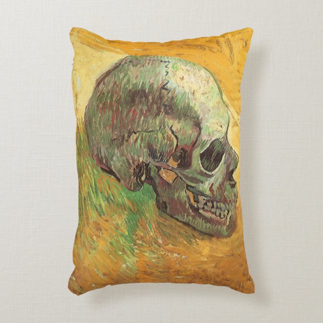 Vincent van Gogh - Fortfarande med Skull Prydnadskudde (Framsidan(Vertikal))