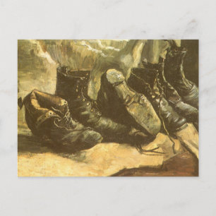 Vincent van Gogh - fortfarande tre par skor Vykort