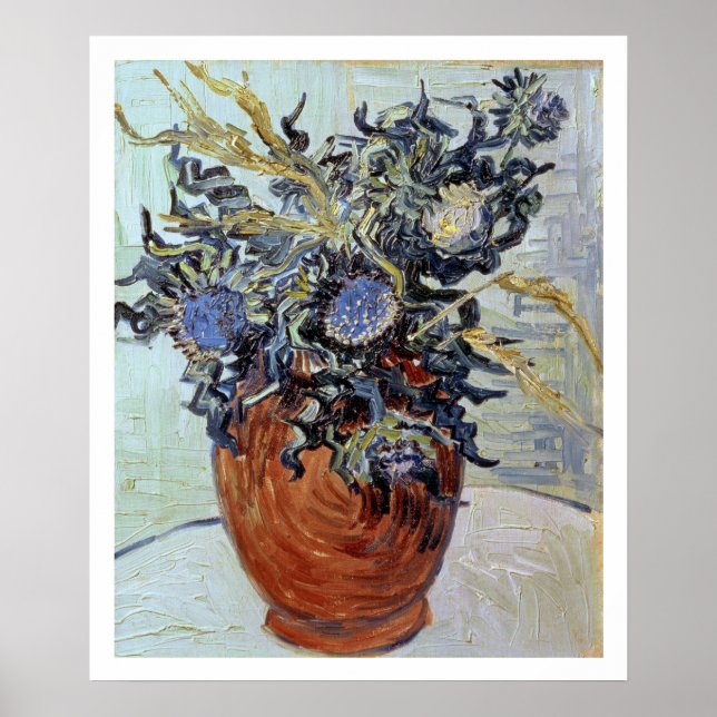 Vincent van Gogh | Fortsatt livstid med Thistles 1 Poster (Framsidan)