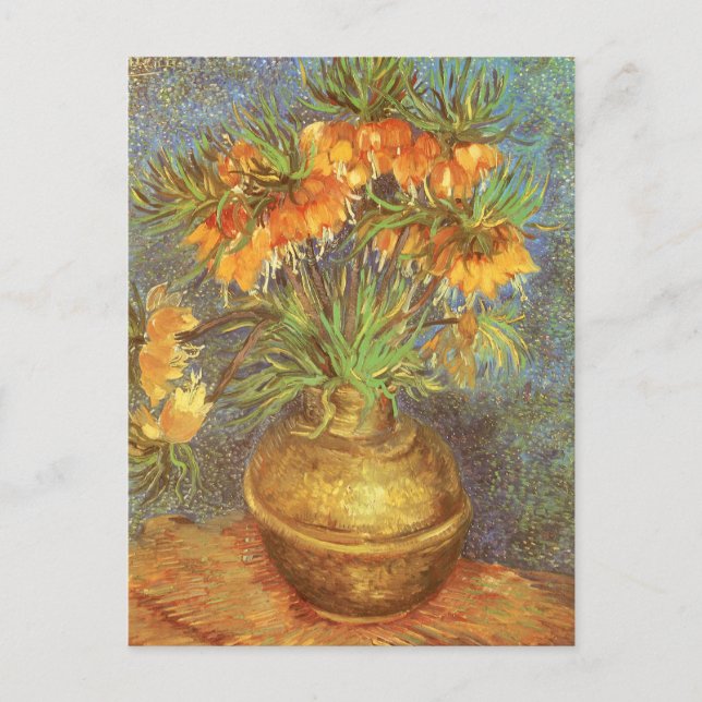 Vincent van Gogh - Fritillaries i en kopparvas Vykort (Framsida)