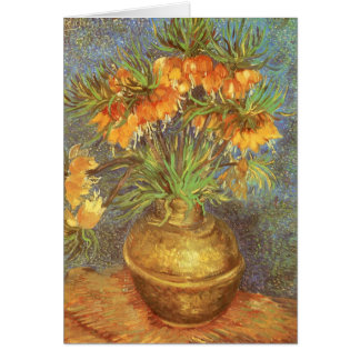 Vincent van Gogh - Fritillaries in a Copper Vas Hälsningskort