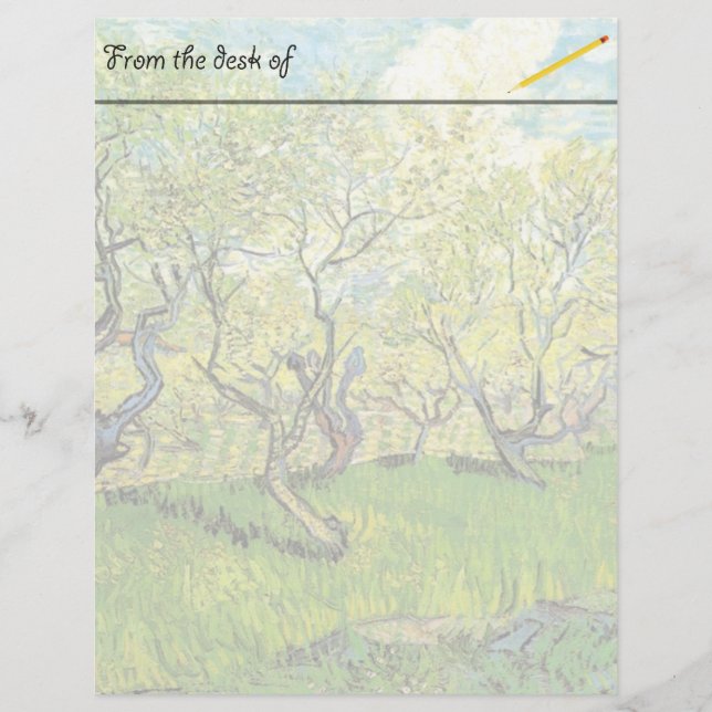 Vincent van Gogh,Fruktträdgård i blom (Framsida)
