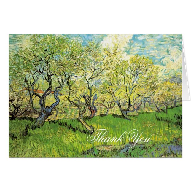 Vincent van Gogh,Fruktträdgård i blom Hälsningskort (Framsidan Horizontal)
