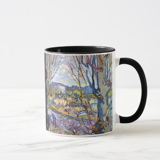 Vincent Van Gogh – Fruktträdgård i blom med poppla Mugg (Höger)