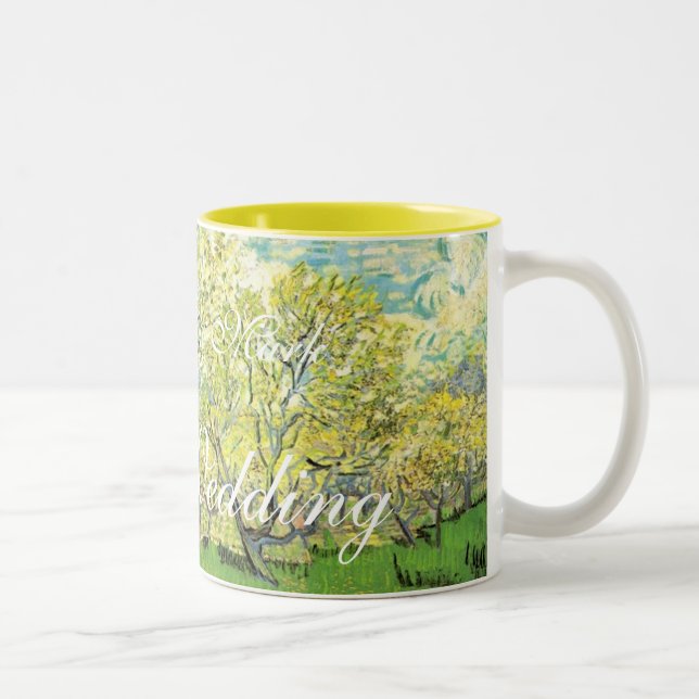 Vincent van Gogh,Fruktträdgård i blom Två-Tonad Mugg (Höger)