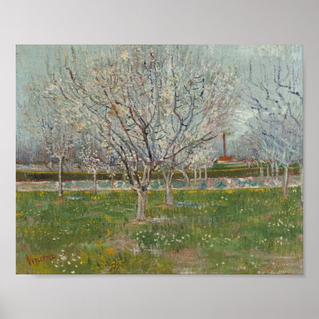 Vincent van Gogh - Fruktträdgård i blomning  Poster (Framsidan)