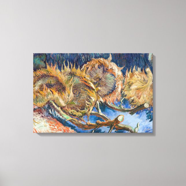 Vincent van Gogh - Fyra avskurna solrosor Canvastryck (Framsida)