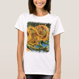 Vincent Van Gogh - Fyra avskurna solrosor Finkonst T Shirt