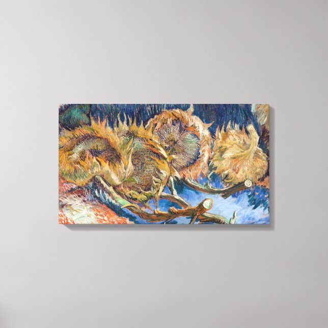 Vincent van Gogh - Fyra snittblommor Canvastryck (Framsida)