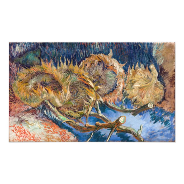 Vincent van Gogh - Fyra snittblommor Fototryck (Framsidan)