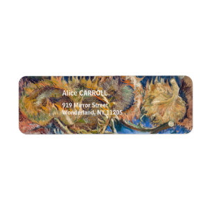 Vincent van Gogh - Fyra snittblommor Returadress Etikett