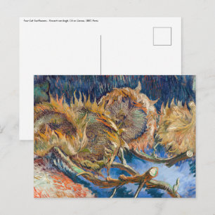 Vincent van Gogh - Fyra snittblommor Vykort