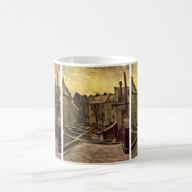 Vincent van Gogh, Gamla hus bakgårdar, Antwerpen Kaffemugg (Center)