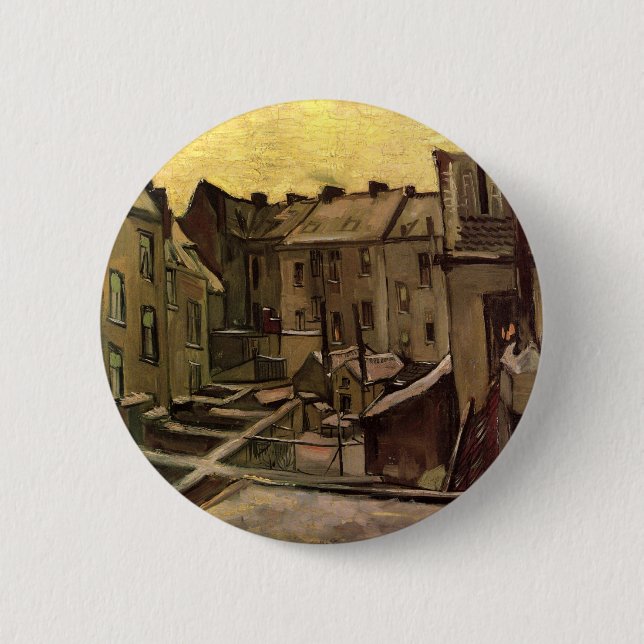 Vincent van Gogh, Gamla hus bakgårdar, Antwerpen Knapp (Framsida)