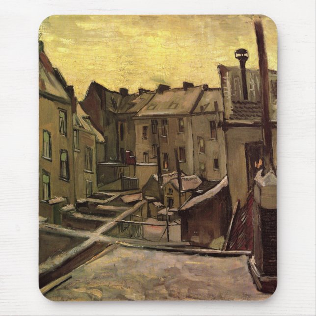 Vincent van Gogh, Gamla hus bakgårdar, Antwerpen Musmatta (Framsidan)