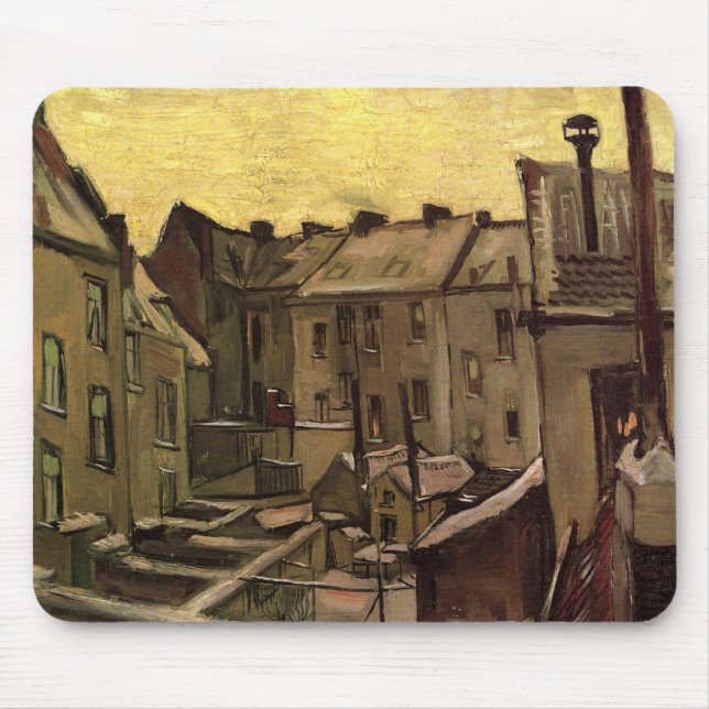 Vincent van Gogh, Gamla hus bakgårdar, Antwerpen Musmatta (Framsidan)