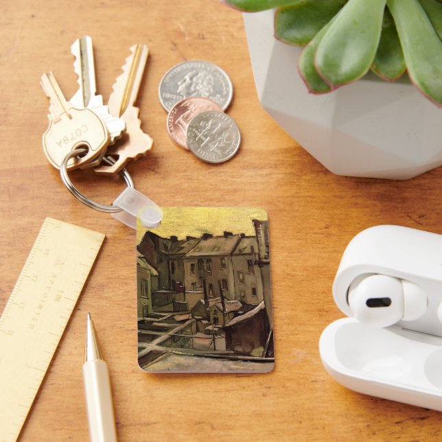 Vincent van Gogh, Gamla hus bakgårdar, Antwerpen Nyckelring (Skrivbord)
