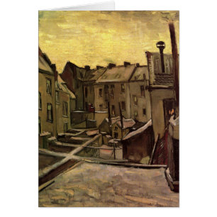 Vincent van Gogh, gamla husens bakgårdar, Antwerpe Hälsningskort