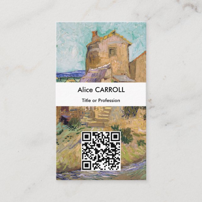 Vincent van Gogh - Gamla Mill - QR-koden Visitkort (Framsida)