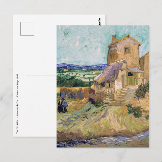 Vincent van Gogh - Gamla Mill Vykort (Fram/baksida)