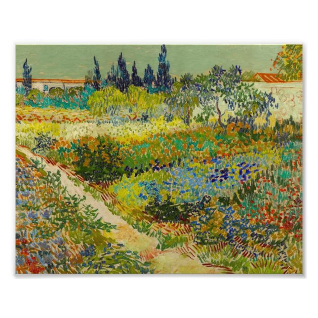 Vincent Van Gogh Garden at Arles Fototryck (Framsidan)