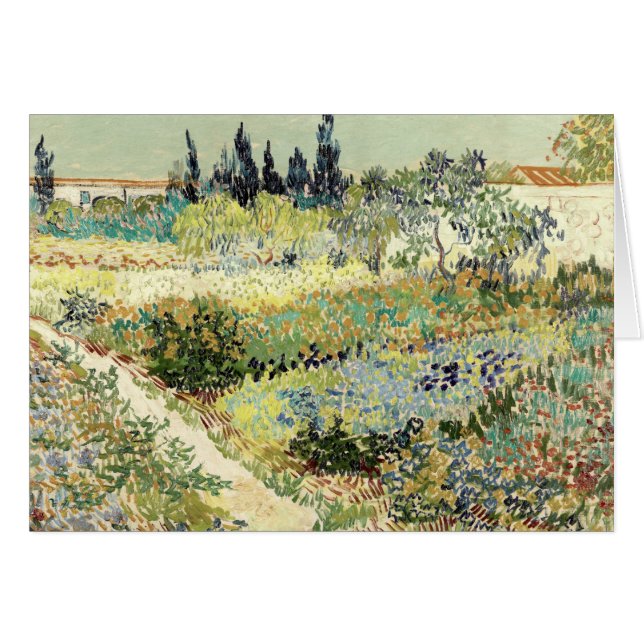 Vincent Van Gogh Garden at Arles Hälsningskort (Framsidan Horizontal)