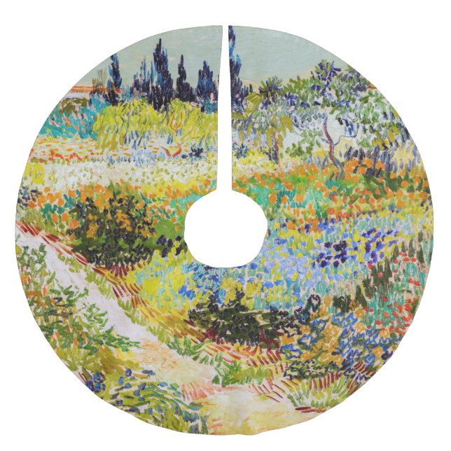 Vincent van Gogh - Garden at Arles Julgransmatta Borstad Polyester (Framsidan)