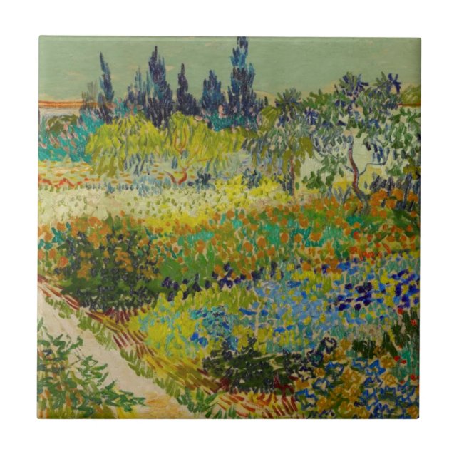 Vincent Van Gogh Garden at Arles Kakelplatta (Framsidan)