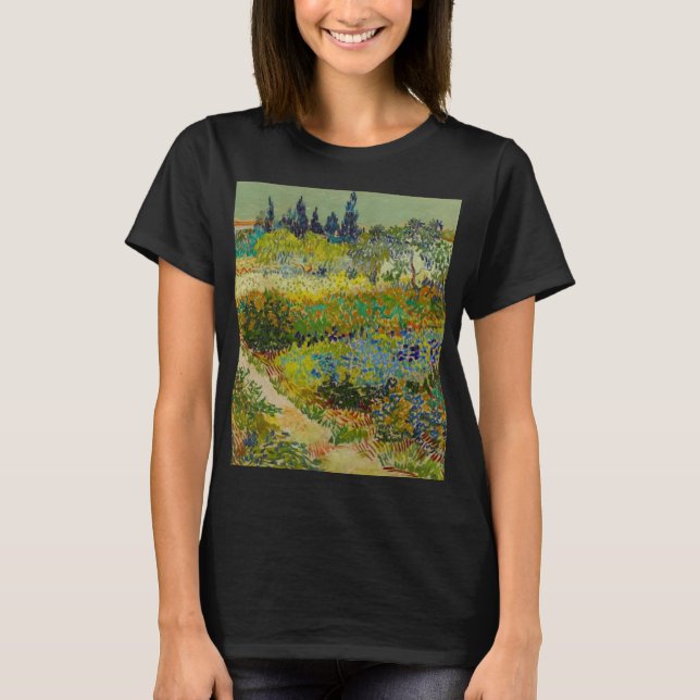 Vincent Van Gogh Garden at Arles T Shirt (Framsida)