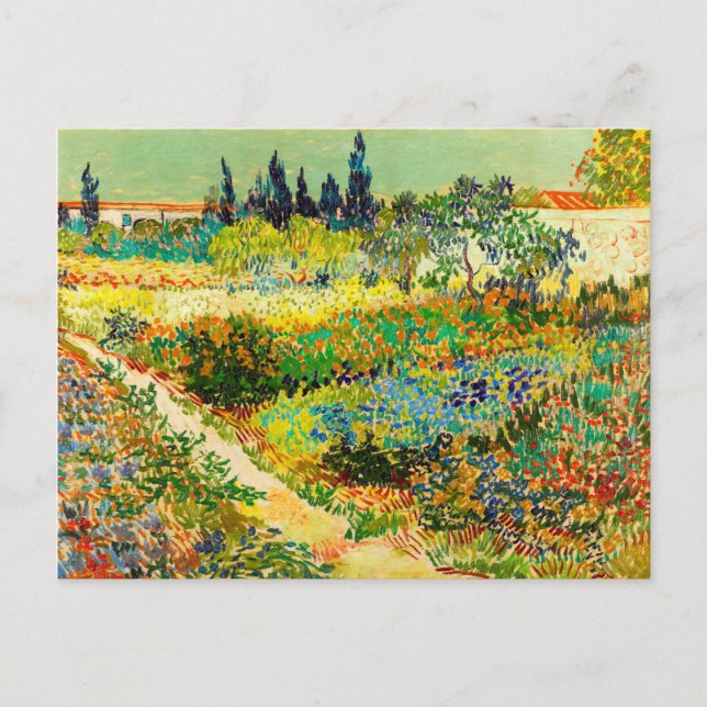 Vincent Van Gogh Garden at Arles Vykort (Framsida)
