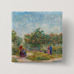 Vincent van Gogh - Garden i Montmarte med Älskare Knapp