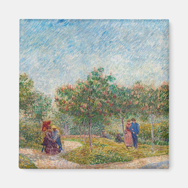 Vincent van Gogh - Garden i Montmarte med Älskare Magnet (Framsidan)