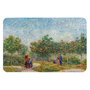 Vincent van Gogh - Garden i Montmarte med Älskare Magnet