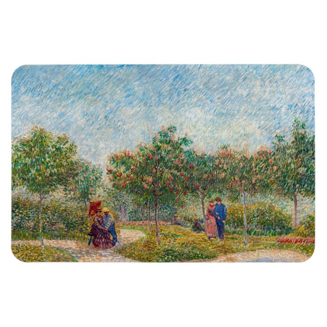 Vincent van Gogh - Garden i Montmarte med Älskare Magnet (Horisontell)