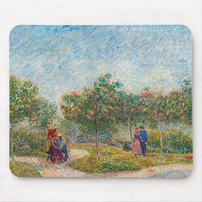 Vincent van Gogh - Garden i Montmarte med Älskare Musmatta (Framsidan)