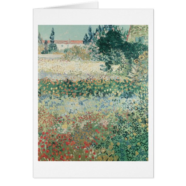 Vincent van Gogh | Garden in Bloom, Arles 1888 Hälsningskort (Framsidan)
