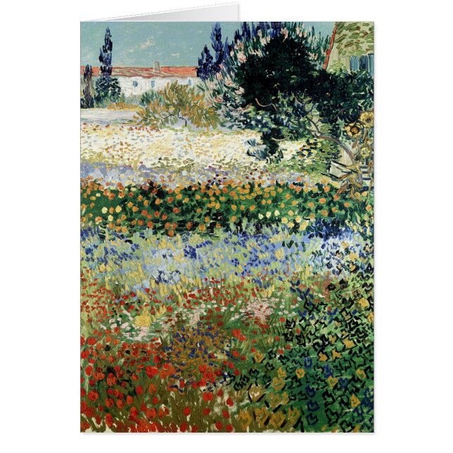 Vincent van Gogh | Garden in Bloom, Arles 1888 Hälsningskort (Framsidan)