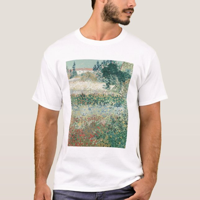 Vincent van Gogh | Garden in Bloom, Arles 1888 Tee Shirt (Framsida)