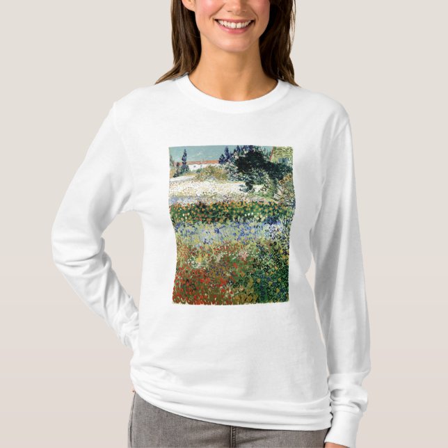 Vincent van Gogh | Garden in Bloom, Arles 1888 Tee Shirt (Framsida)