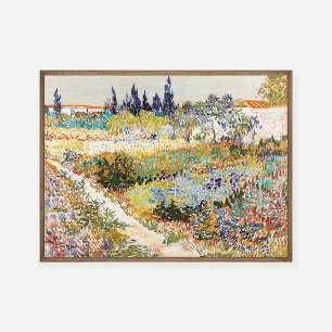 Vincent van Gogh Garden vid Arles 1888 Painting Poster