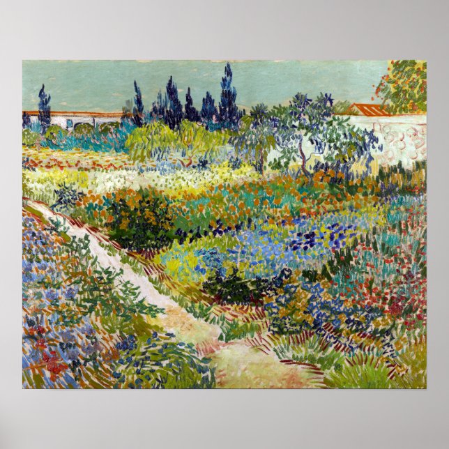 Vincent van Gogh Garden vid Arles Poster (Framsidan)