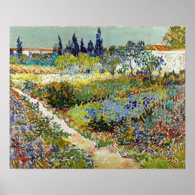 Vincent van Gogh Garden vid Arles Poster (Framsidan)