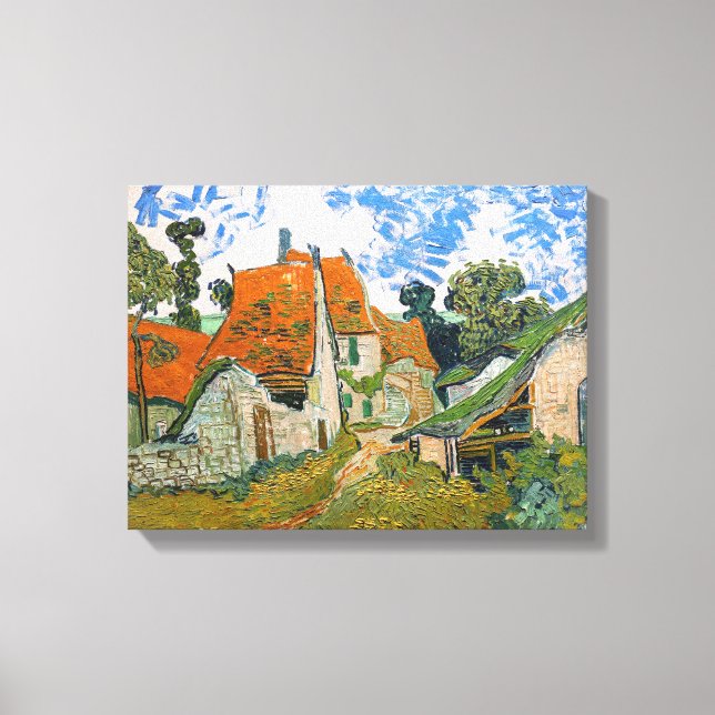 Vincent van Gogh - Gata i Auvers-sur-Oise Canvastryck (Framsida)