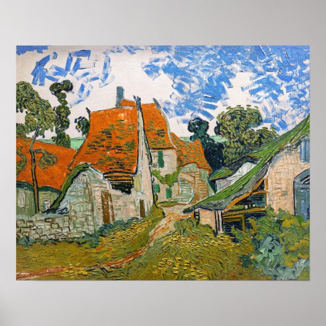 Vincent van Gogh - Gata i Auvers-sur-Oise Poster (Framsidan)