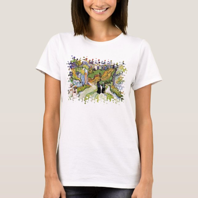 Vincent Van Gogh - Gatu bild och trappor Tee (Framsida)