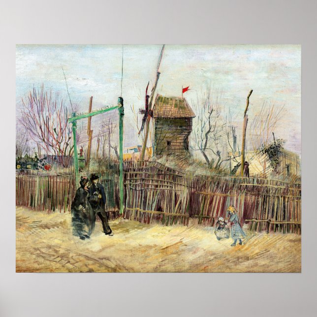 Vincent van Gogh - Gatuscen från Montmartre Poster (Framsidan)