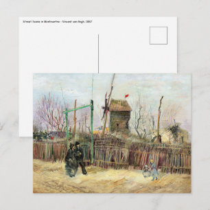 Vincent van Gogh - Gatuscen i Montmartre Vykort