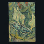Vincent van Gogh - Giant Peacock Moth Kökshandduk<br><div class="desc">Giant Peacock Moth/Emperor Moth - Vincent van Gogh,  Oil on Canvas,  Saint-Rémy-de-Provence,  1889</div>