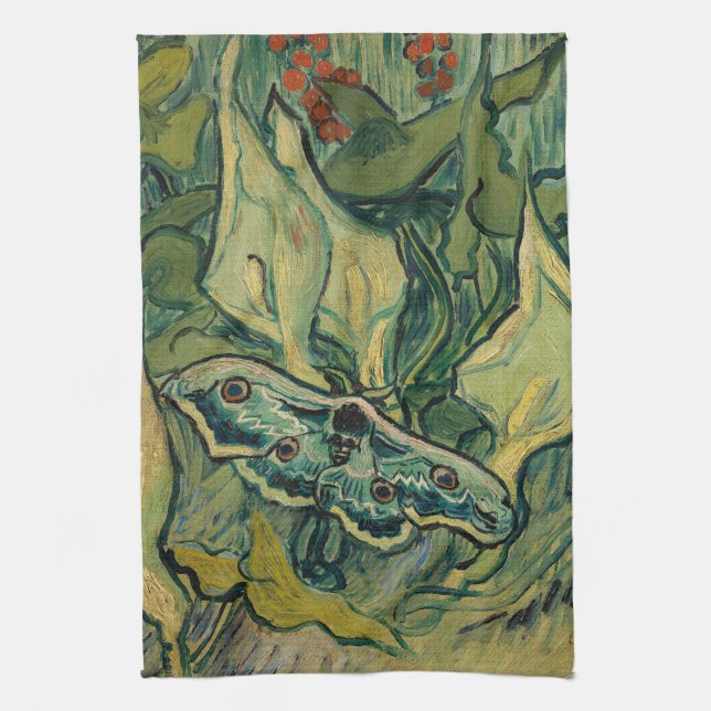 Vincent van Gogh - Giant Peacock Moth Kökshandduk (Vertikal)