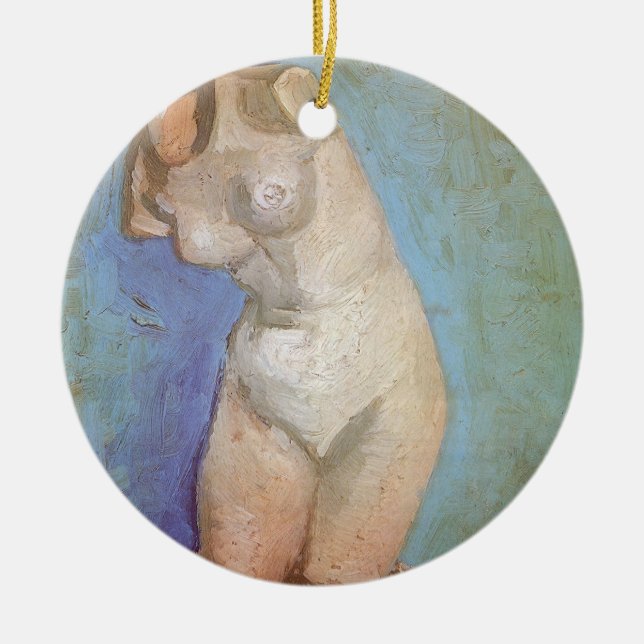 Vincent van Gogh - Gipsstatyett Kvinnlig torso Julgransprydnad Keramik (Framsidan)